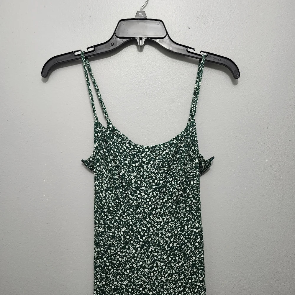 Audrey parks x francescas women's green daisy floral jumpsuit size S wid… - Picture 4 of 10